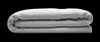 Soft gray folded towel isolated on transparent background, ready for t-shirt design, clipart, stickers, print-on-demand products and sublimation projects.