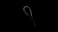Minimalist curved line stroke isolated on transparent background, ready for graphic design, t-shirt printing, clipart, stickers, and sublimation projects.