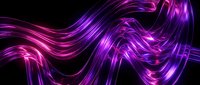Abstract purple and pink flowing waves with neon glow effects on black background. Dynamic energy streams for modern digital art and futuristic designs.