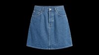 Blue denim mini skirt isolated on transparent background, ready for fashion design, clipart, print on demand, stickers, T-shirt design, and sublimation projects.