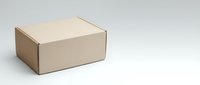 Brown cardboard shipping box isolated on white background for e-commerce delivery packaging and postal service mockup designs.
