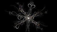 Elegant golden line art mandala with intricate swirls and flourishes on black background for luxury design projects and decorative applications.