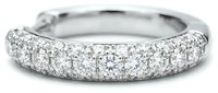 Platinum wedding band featuring pavé-set diamonds with brilliant sparkle, ideal for bridal jewelry and luxury engagement ring collections.