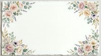 Floral frame with roses, eucalyptus, and wildflowers in soft pastels on white background, isolated and ready for invitations, cards, and design projects.