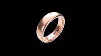 Polished rose gold wedding band isolated on transparent background, ready for jewelry design, e-commerce, print-on-demand, and digital product mockups.