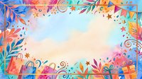 Colorful festive frame with autumn leaves, gift boxes, and decorative elements on light background. Suitable for celebration invitations and seasonal designs.