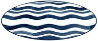 Oval striped pattern with alternating navy and white wavy lines, isolated on transparent background, ready for design applications including textiles, clipart, and decorative projects.