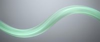 Smooth flowing green wave ribbon on neutral gray background, isolated design element for modern graphics, web design, and digital projects.