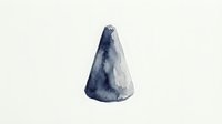 Watercolor cone shape in navy blue and white gradient, isolated on light background, suitable for graphic design, web elements, and creative projects.