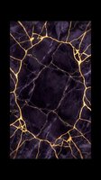 Dark purple marble texture with golden kintsugi cracks for luxury design backgrounds and elegant decorative applications.