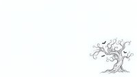 Isolated twisted tree with gnarled branches and flowing roots on white background, suitable for design projects, clipart, apparel printing, and creative compositions.
