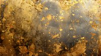 Luxurious dark gray and gold abstract background with metallic texture, paint splashes and grunge effects creates dramatic artistic surface pattern.