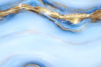 Luxurious light blue marble texture with gold veins and swirls on white background, abstract fluid art pattern for elegant interior design and packaging.