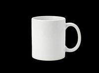 Blank white ceramic mug isolated on transparent background, ready for sublimation, print-on-demand, and custom design projects. Perfect for t-shirt mockups, clipart, and merchandise creation.