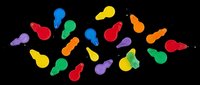 Colorful party balloons isolated on transparent background, ready for t-shirt designs, clipart, stickers, print-on-demand products, and sublimation projects.
