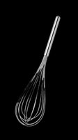 Stainless steel kitchen whisk isolated on transparent background, cut out and ready for T-shirt design, clipart, stickers, print on demand, and sublimation projects.