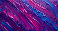 Abstract acrylic paint strokes in vibrant purple, magenta and blue colors creating dynamic textured background for modern art and design projects.