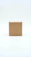 Closed kraft cardboard box isolated on white background, suitable for packaging, shipping, product mockups, and e-commerce design.