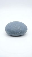 Smooth gray stone isolated on white background for spa wellness meditation zen balance natural therapy massage treatment design elements.
