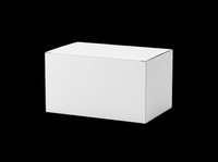 Blank white rectangular box isolated on transparent background, ready for packaging design, branding mockups, product presentations, and print-on-demand applications.
