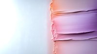 Torn paper layers creating abstract gradient background in soft pink and purple tones with rough textured edges and gentle light effect.