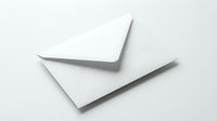 Two white paper envelopes stacked on a light background, symbolizing mail, correspondence, and communication for business or personal use.