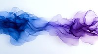 Abstract flowing smoke waves in blue and purple gradient colors creating dynamic motion effect on white background for modern design projects.