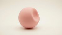 Pink sphere ball on neutral background with soft lighting and minimalist composition for modern design projects and creative presentations.