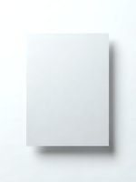 Blank white book cover mockup with shadow on light background for publishing and design projects.