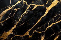 Luxurious black marble texture with golden veins and cracks creating abstract pattern on dark surface. Natural stone effect for luxury interior design.