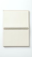Open spiral notebook with blank lined pages and metal binding, isolated on white background, ready for writing, journaling, education, and office design projects.