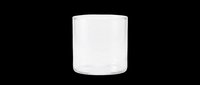 Clear glass tumbler isolated on transparent background, ready for beverage mockups, product design, t-shirt graphics, and print-on-demand applications.