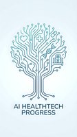 Digital healthcare tree with medical icons and circuit board design representing artificial intelligence in medicine and telemedicine innovation.