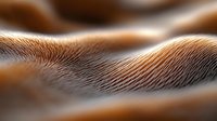 Abstract organic texture with flowing golden brown waves and fine ridges creating a natural undulating surface pattern for luxury design backgrounds.