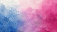 Vibrant watercolor gradient background transitioning from deep blue to soft pink with textured brush strokes creating an ethereal atmospheric effect.