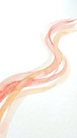 Abstract watercolor flowing ribbons in coral pink and peach tones on white background for modern design projects and creative layouts.