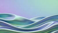 Abstract flowing waves in purple and green gradient colors creating smooth liquid motion for modern digital backgrounds and creative projects.