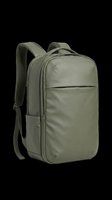 Olive green minimalist backpack isolated on transparent background, ready for T-shirts, stickers, clipart, print on demand, and sublimation design use.