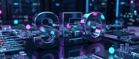 Digital marketing SEO concept with glowing neon letters over futuristic circuit board background for web optimization and search engine technology.