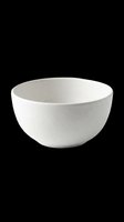 White ceramic bowl isolated on transparent background, cut out and ready for design use in clipart, stickers, print on demand, sublimation, and T-shirt design.