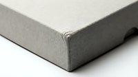 Gray fabric covered photo album or portfolio book with textured linen binding and corner detail on white background for professional presentation.