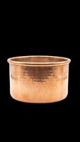 Vintage copper cooking pot with hammered finish, isolated on transparent background. Ready for design use on t-shirts, clipart, stickers, print-on-demand products, and sublimation projects.