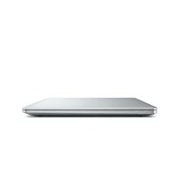 Closed silver laptop computer isolated on white background for technology and business presentations.