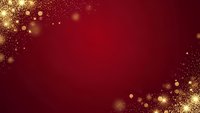 Red Christmas background with golden sparkles and bokeh lights creating festive holiday atmosphere for greeting cards and seasonal designs.