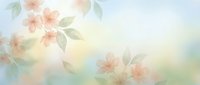 Soft watercolor floral background with delicate pink blossoms and green leaves in dreamy pastel tones for spring designs and romantic projects.