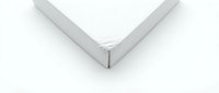 White empty picture frame corner on clean background for mockup and design projects.
