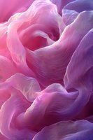 Abstract flowing fabric waves in vibrant pink and purple gradient colors creating elegant textile movement for modern design backgrounds.