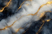Luxurious navy blue and gray marble texture with gold veining and glitter effect creates elegant abstract background for luxury design and decor projects.