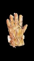 Watercolor worn leather work glove isolated on transparent background, ready for stickers, t-shirt design, print on demand, clipart, and sublimation projects.