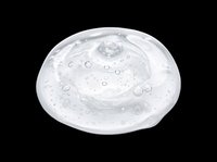 Clear transparent gel drop with bubbles, isolated on transparent background. Ready for skincare, cosmetic, beauty product design, stickers, print on demand, and T-shirt use.